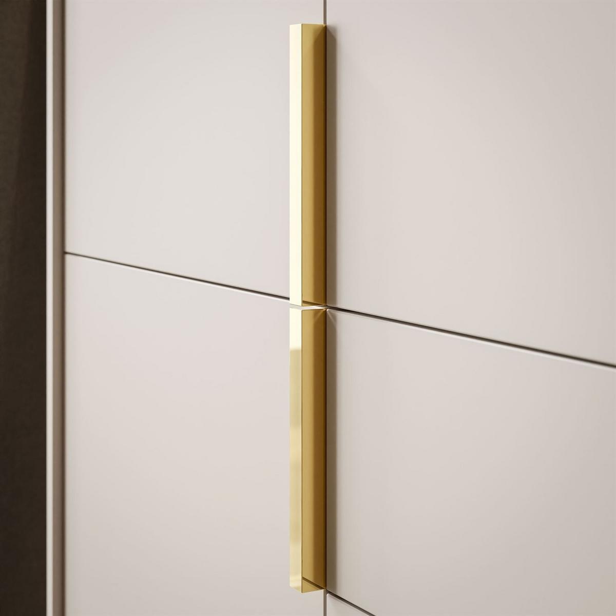 HIGHBOARD MIRACLE 3D3S mit Schubladen dreitrürig Kaschmir - Kaschmir, Holzwerkstoff (104/134/39cm) - Lookway