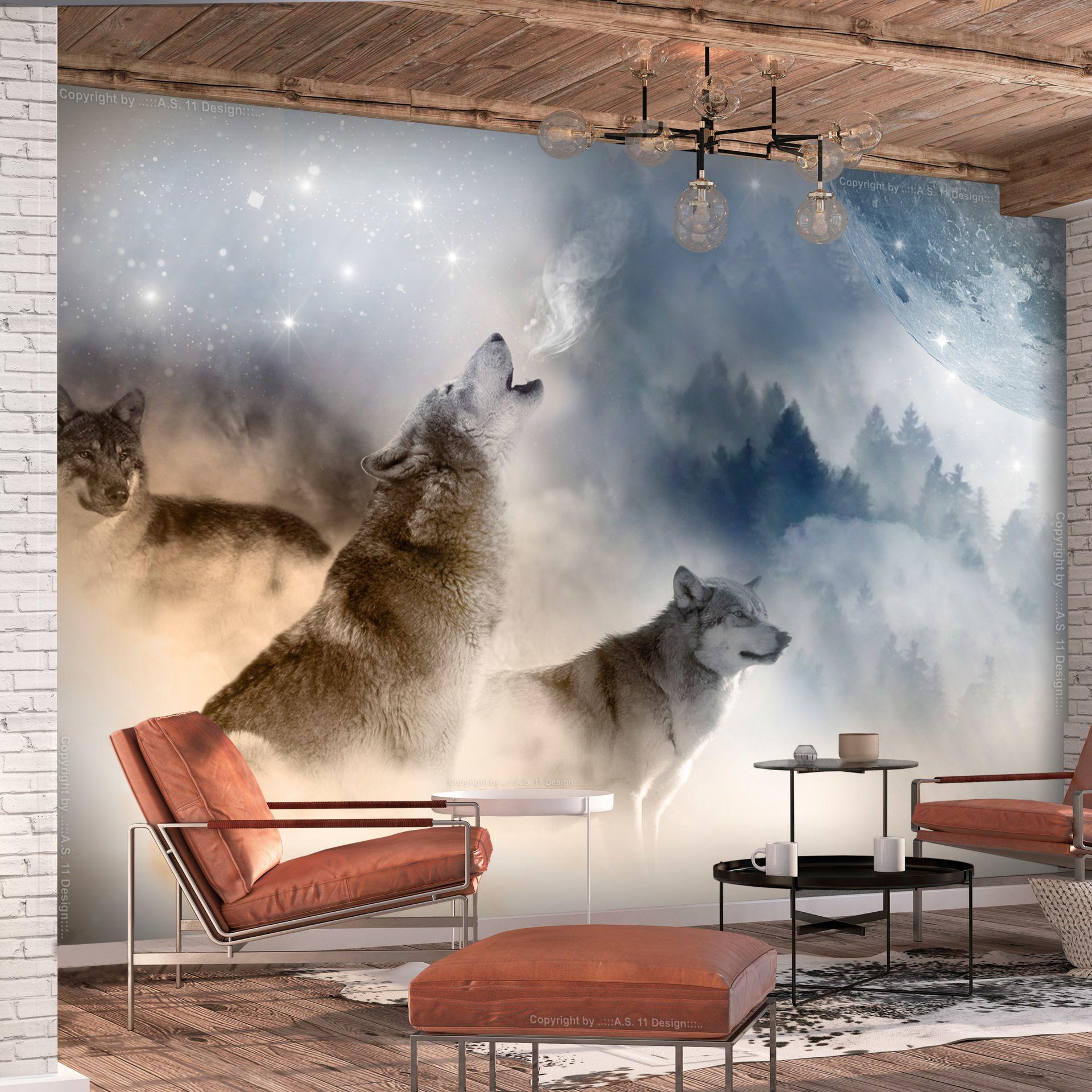 SELBSTKLEBENDE FOTOTAPETE 392/280 cm - Beige/Grau, Kunststoff/Textil (392/1cm) - KUNSTLOFT