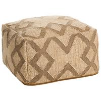 POUF Jute Beige Gopi - Beige/Braun, Textil (50/30/50cm) - Beliani
