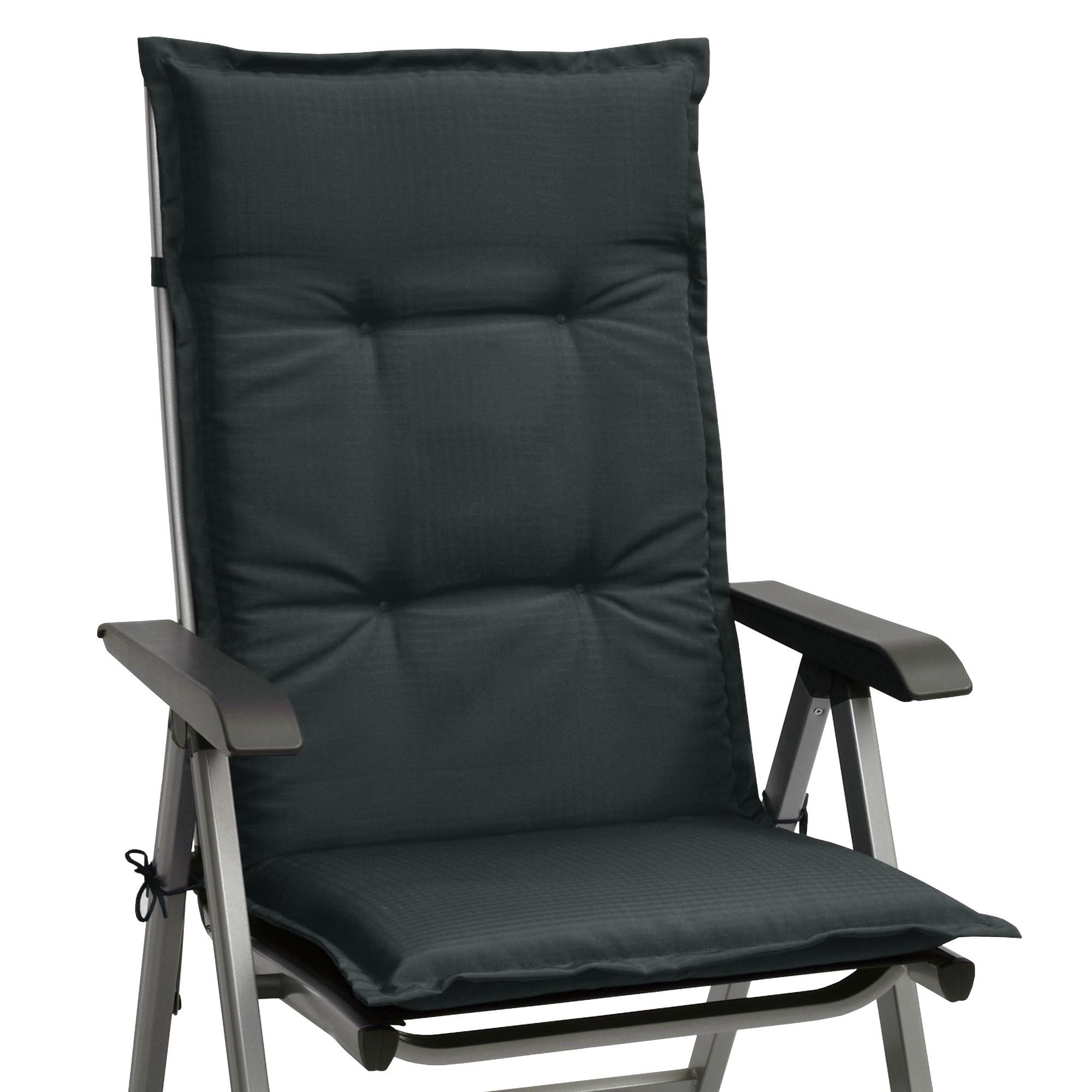 HOCHLEHNERAUFLAGE Base HL 120/50/6cm Graphitgrau - Graphitfarben, Textil (50/6/120cm) - Beautissu 