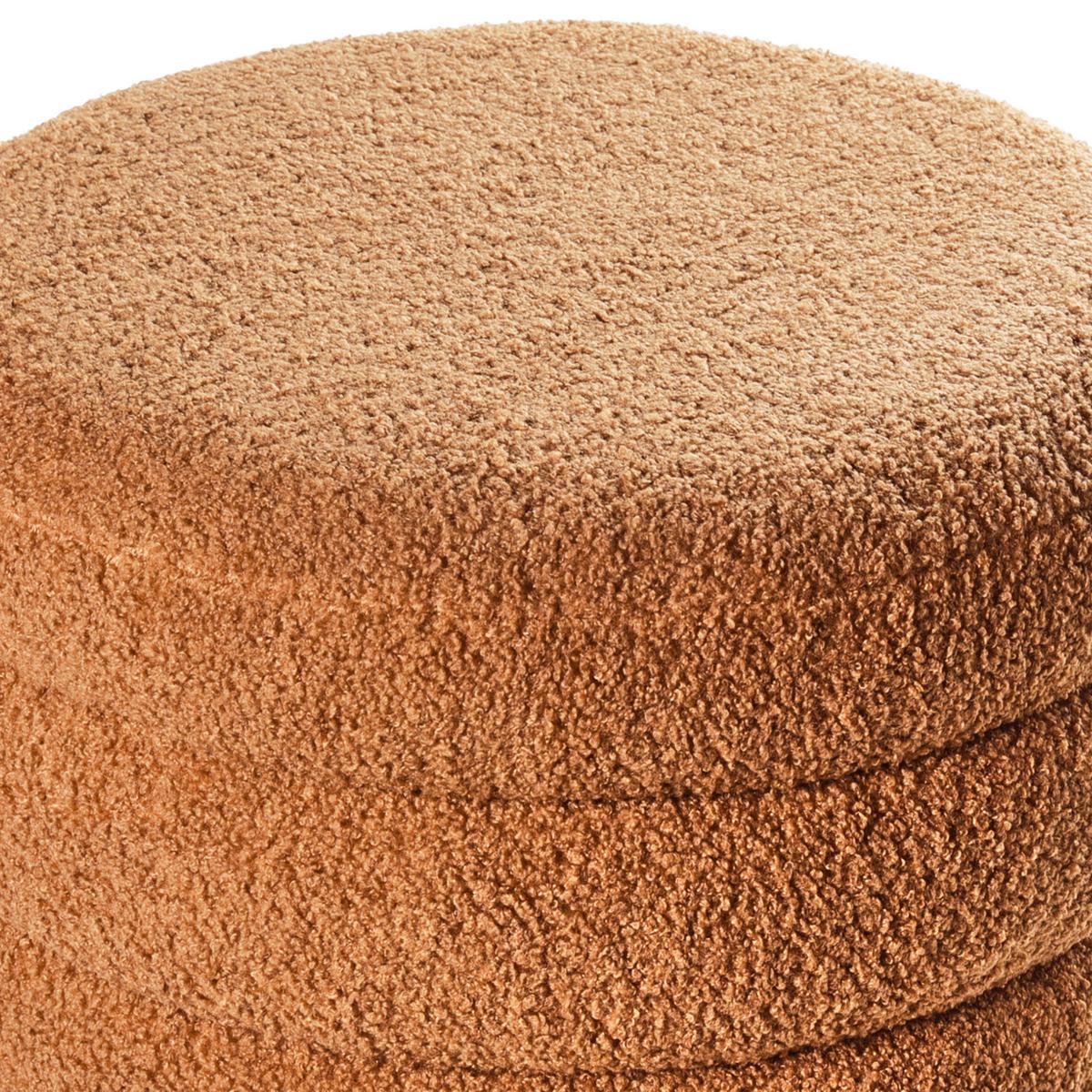 POUF Goldbraun Chilly - Braun, Textil (42/41/42cm) - Beliani