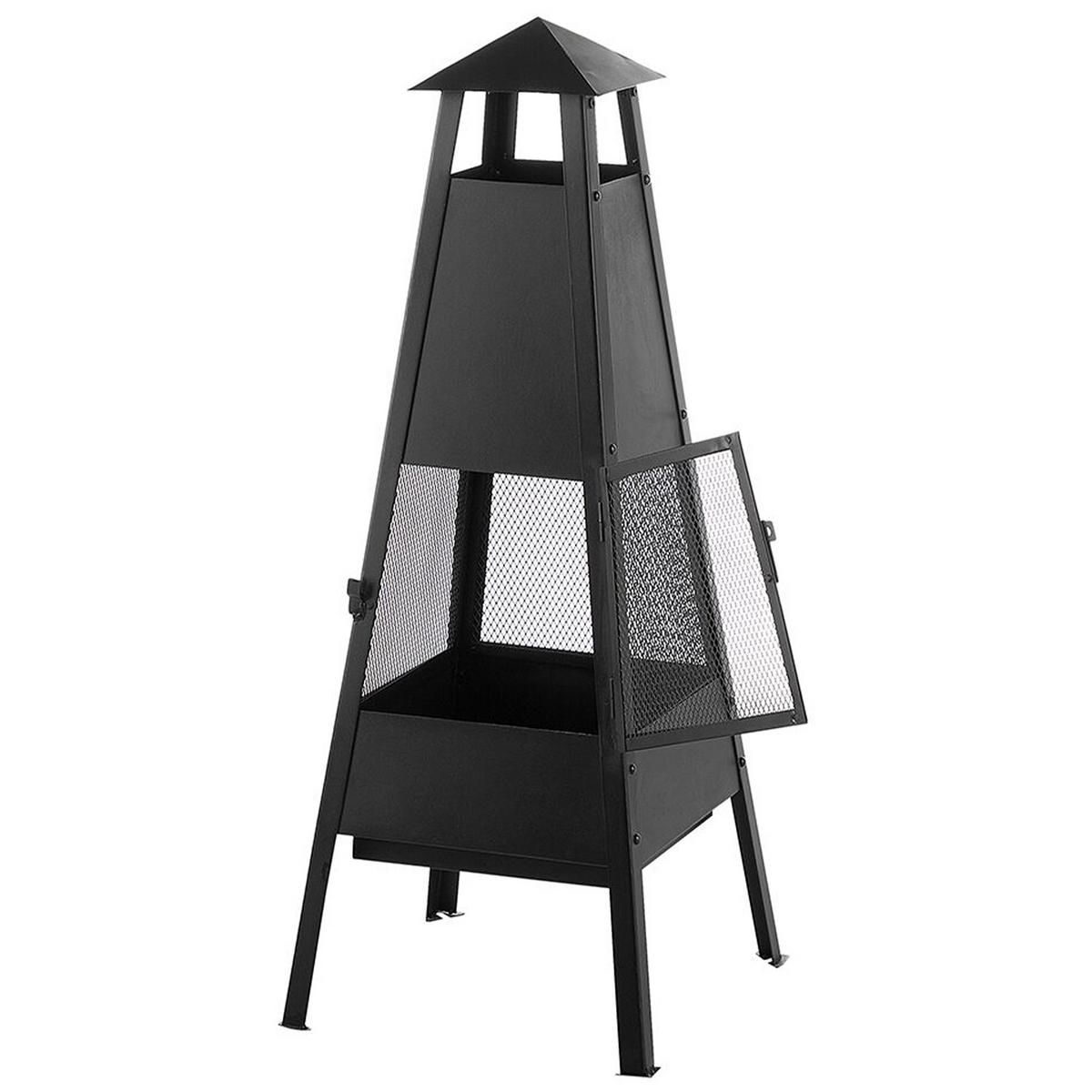 FEUERSTELLE Stah schwarz Yasur - Schwarz, Metall (41/100/41cm)
