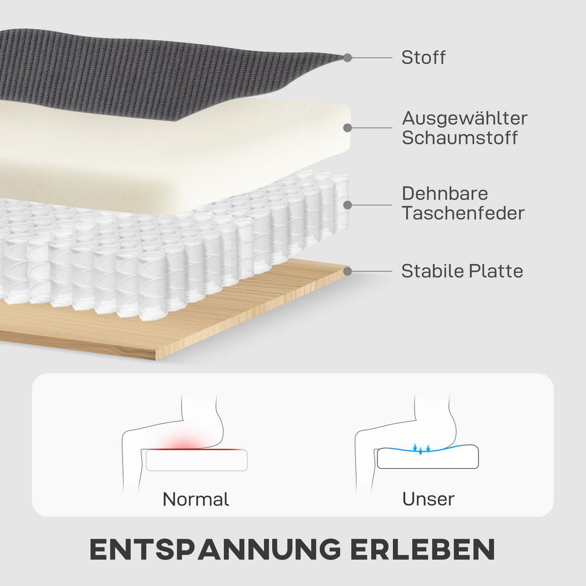 BETTSOFA Verstellbar L-förmiges Gästesofa mit Bettfunktion Kissen - Beige/Schwarz, Kunststoff/Textil (135/205cm) - HOMCOM