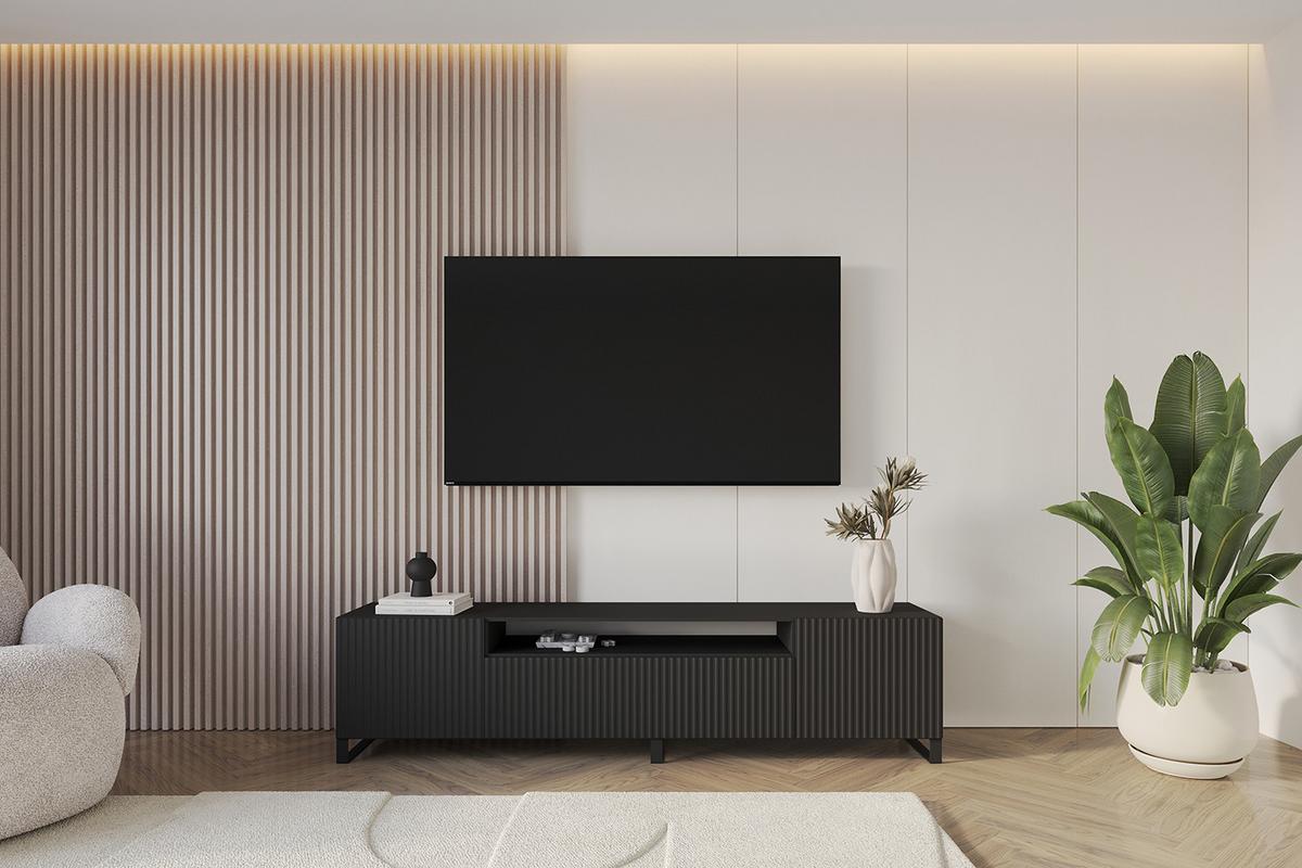 LOWBOARD NOA-2-S 200x53x41 cm - Schwarz - Schwarz, Holzwerkstoff (200/53/41cm) - ALTDECOR
