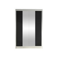 SCHWEBETÜRENSCHRANK Lino II - Schwarz/Weiß, Holzwerkstoff/Metall (120/200/58cm) - MIRJAN24