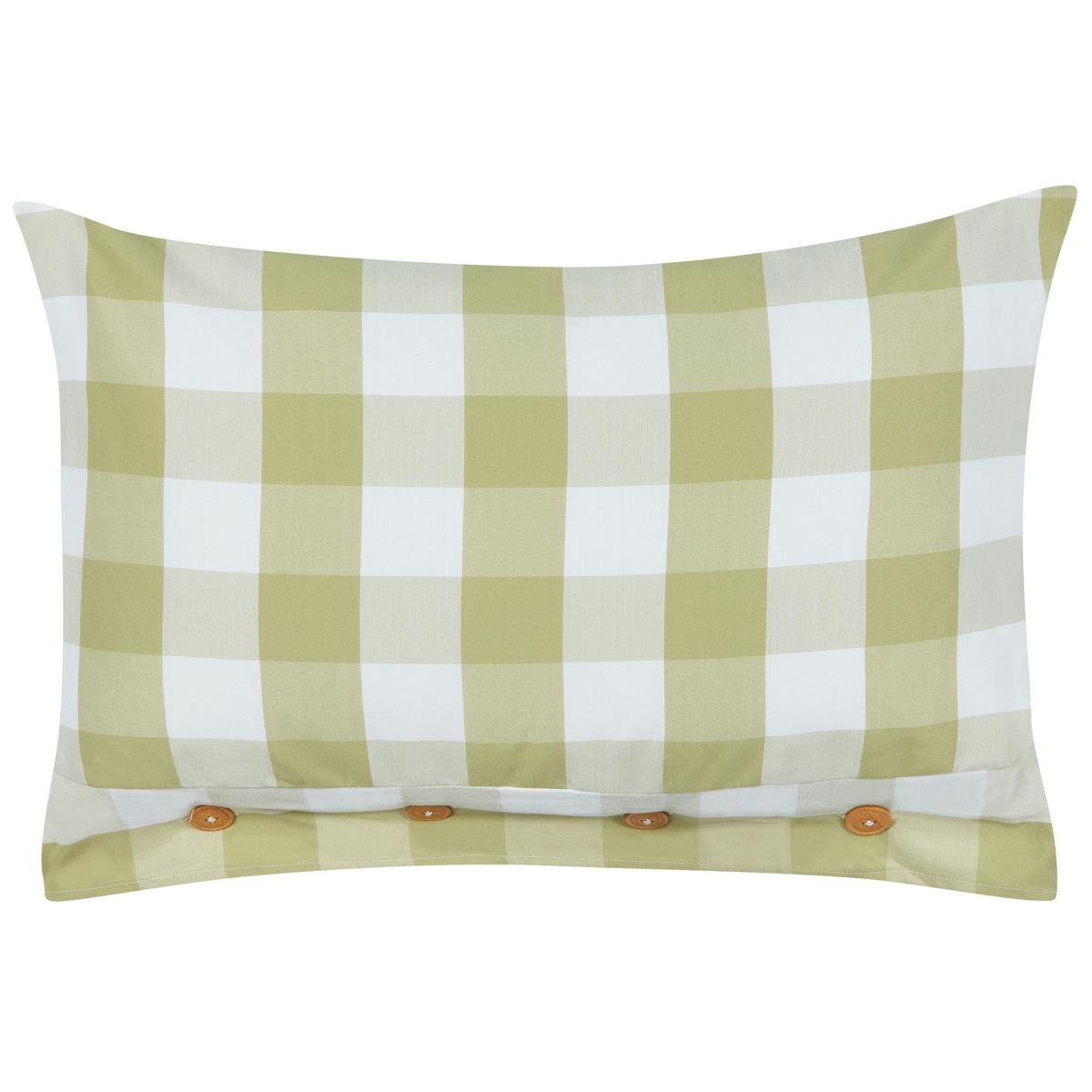 DEKOKISSEN 2er-Set Hellgrün 40/60 cm Tamnine - Hellgrün/Weiß, Textil (60/40cm) - Beliani