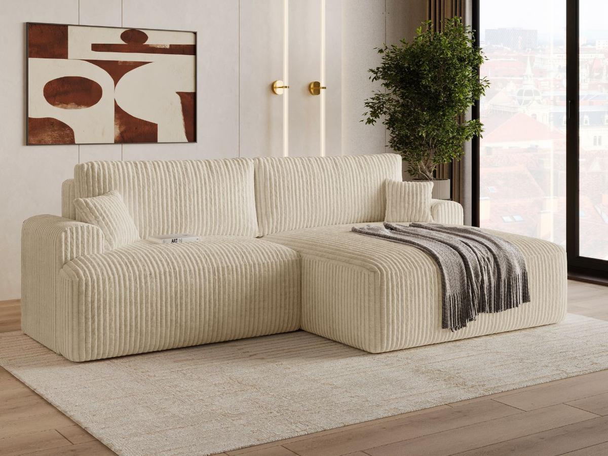 ECKSOFA Serene Beige Rechts - Beige, Holz/Textil (145/259cm) - Graingold