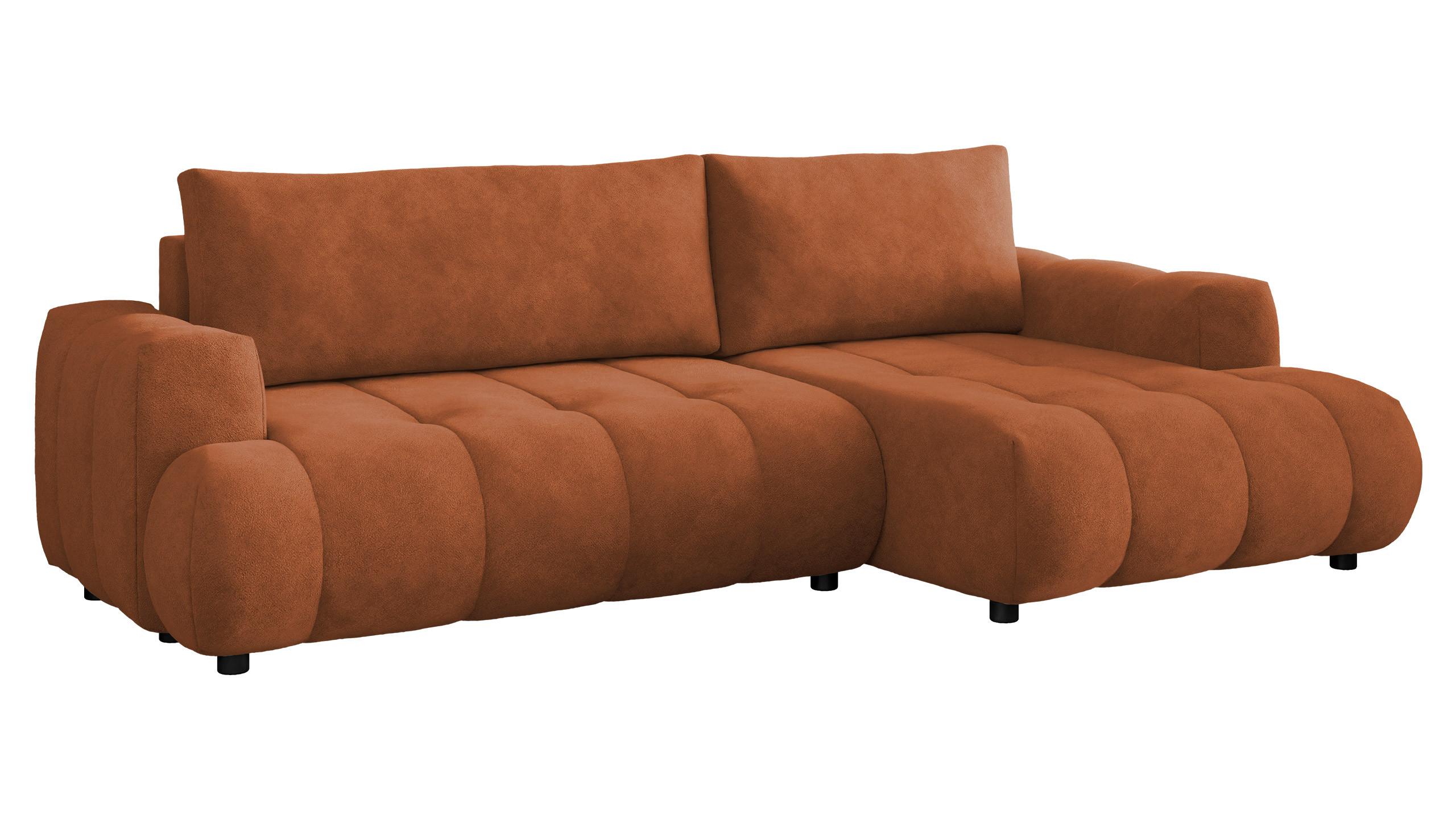 ECKSOFA Haiti, Seite: Rechts 2R+LC - Schwarz/Bronzefarben, Holz/Textil (276/156cm) - MIRJAN24