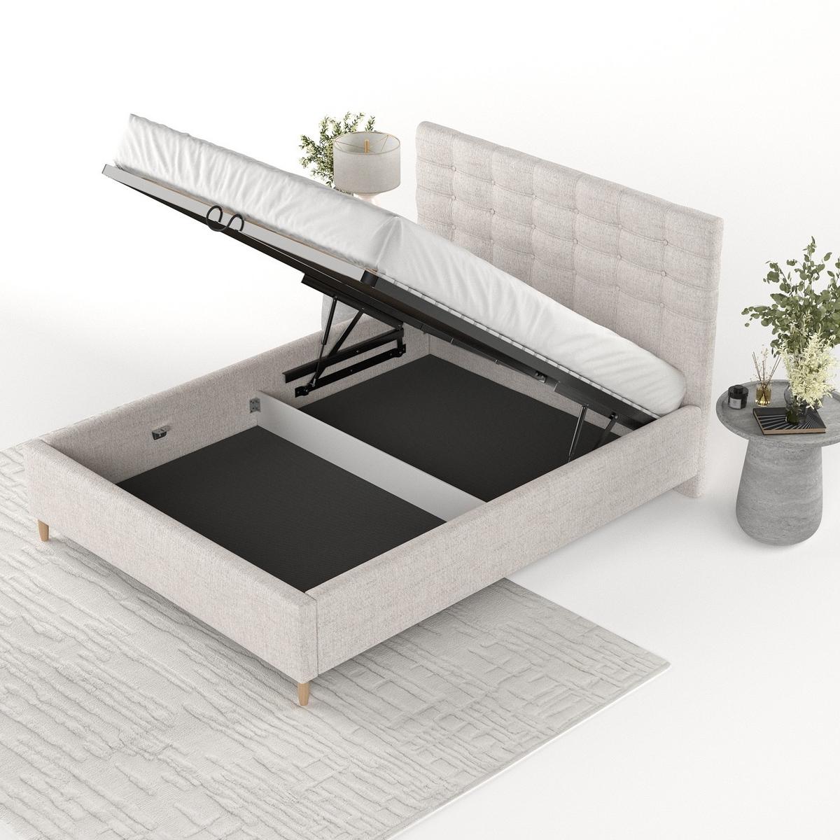 POLSTERBETT Soma 140/200 cm Hellbeige im Neve Stoff - Sandfarben/Naturfarben, Holz/Holzwerkstoff (140/200cm) - AltaBeds