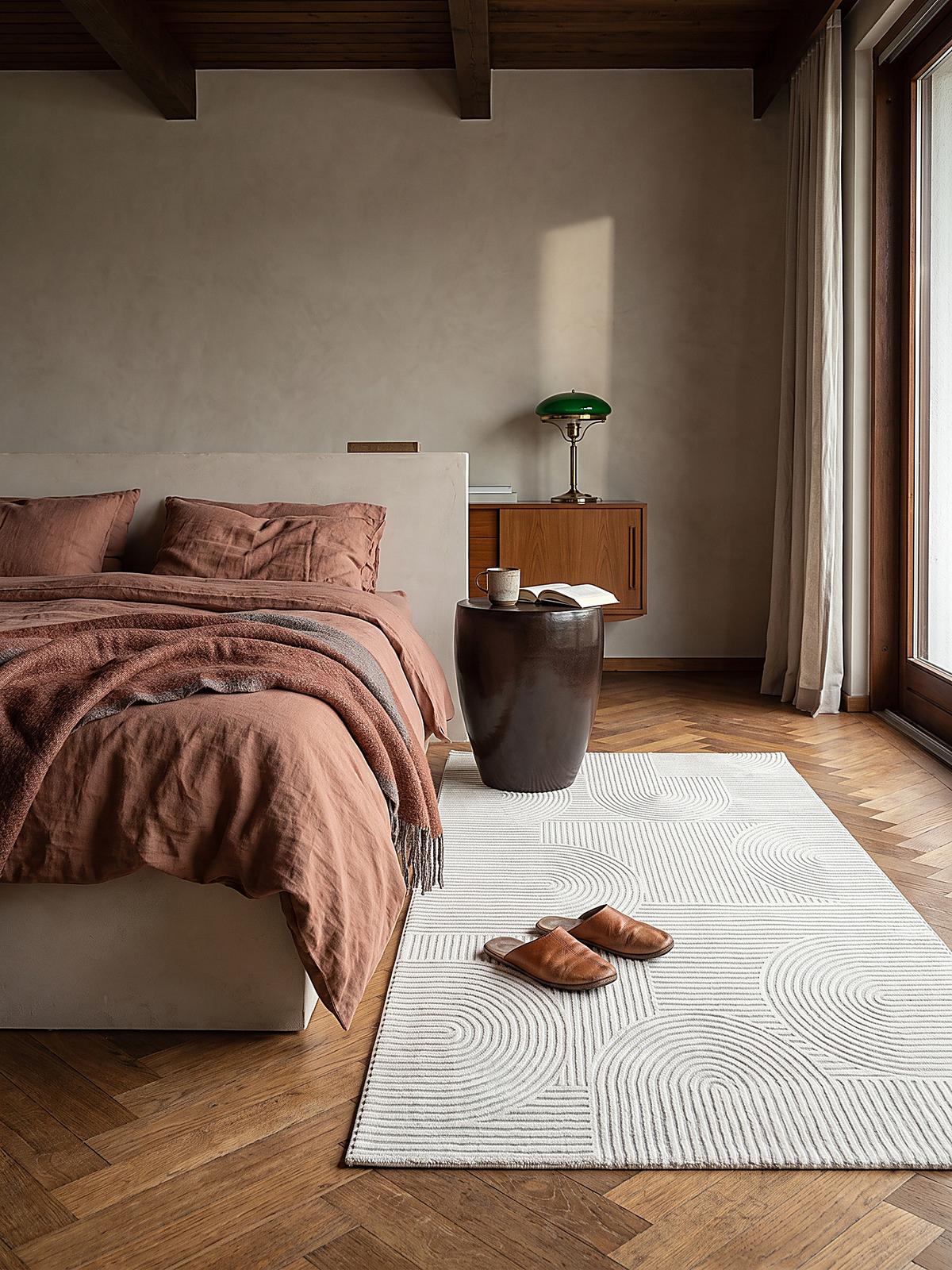 TEPPICH Kurzflor ERESMA Geometrisch Polyester Creme 80 x 150 cm - Creme, Textil (80/150cm) - KADIMA DESIGN