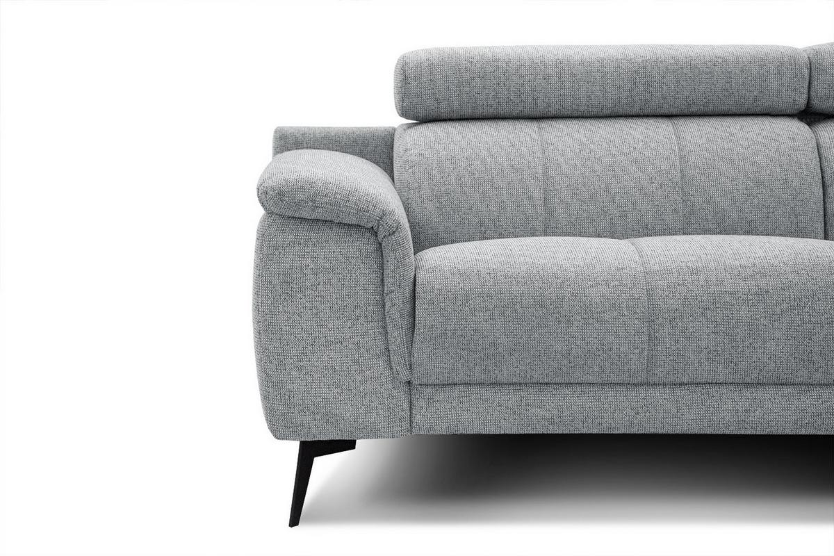 ECKSOFA FIERO 5-Sitzer, silberfarben - Silberfarben/Schwarz, Holzwerkstoff/Textil (269/158cm) - Wozimo