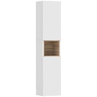 BADEZIMMERSCHRANK aus MDF 30/24/140 cm Weiß - Weiß, Holzwerkstoff (24/140/30cm) - HOMCOM