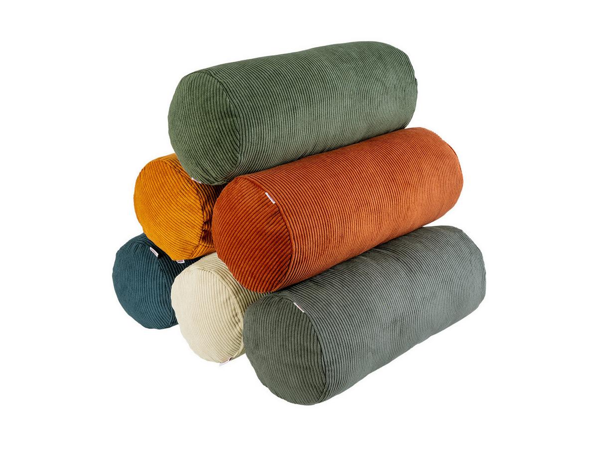 XL-NACKENROLLENHÜLLE HYggelig No.1 bamboo-grün Cord-Samt 70/25 cm - Grün, Textil (25/70cm) - beties Heimtextil