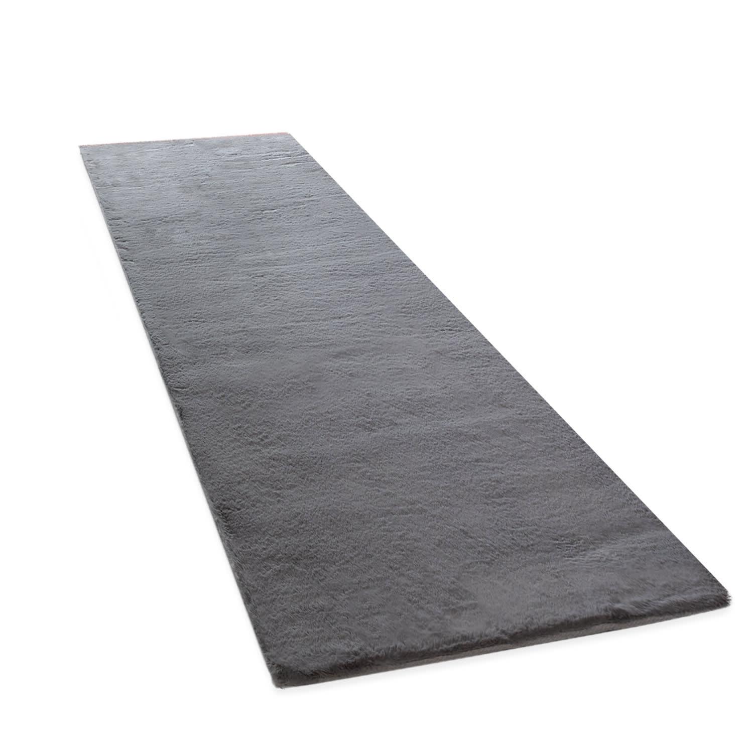HOCHFLORTEPPICH, einfarbig, Anthrazit, 80 x 300 cm - Anthrazit, Textil (300/80cm) - KADIMA DESIGN