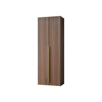 KLEIDERSCHRANK Kerkin 2D - Goldfarben/Nussbaumfarben, Holzwerkstoff/Kunststoff (70/200/42cm) - MIRJAN24