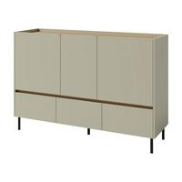 SIDEBOARD Luca LC07 - Schwarz/Grün, Holzwerkstoff/Metall (150/105/40cm) - MIRJAN24