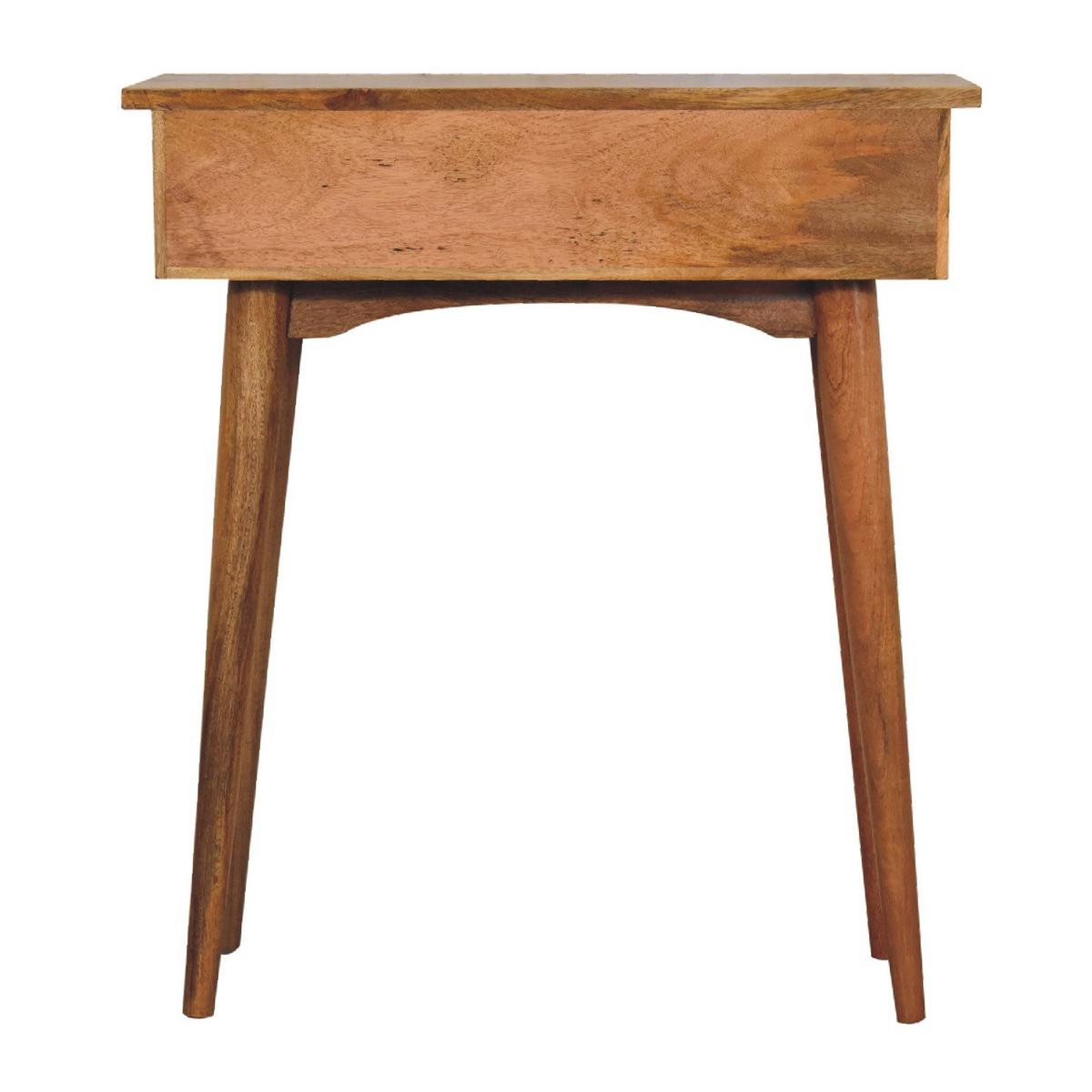 KONSOLE Eichen-Finish Kleine Flur Tisch, 2 Schubladen, Nordische Beine - Messingfarben/Braun, Holz/Metall (30/70/78cm) - Artisan Furniture