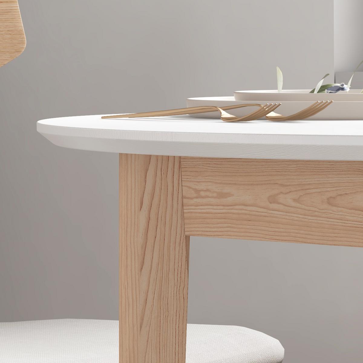 ESSTISCH, Kiefernholz, Weiß - Weiß, Holz (75/75/76cm) - HOMCOM