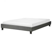 POLSTERBETT mit Lattenrost 160x200 cm Grau Roanne - Grau, Textil (160/200cm) - Beliani