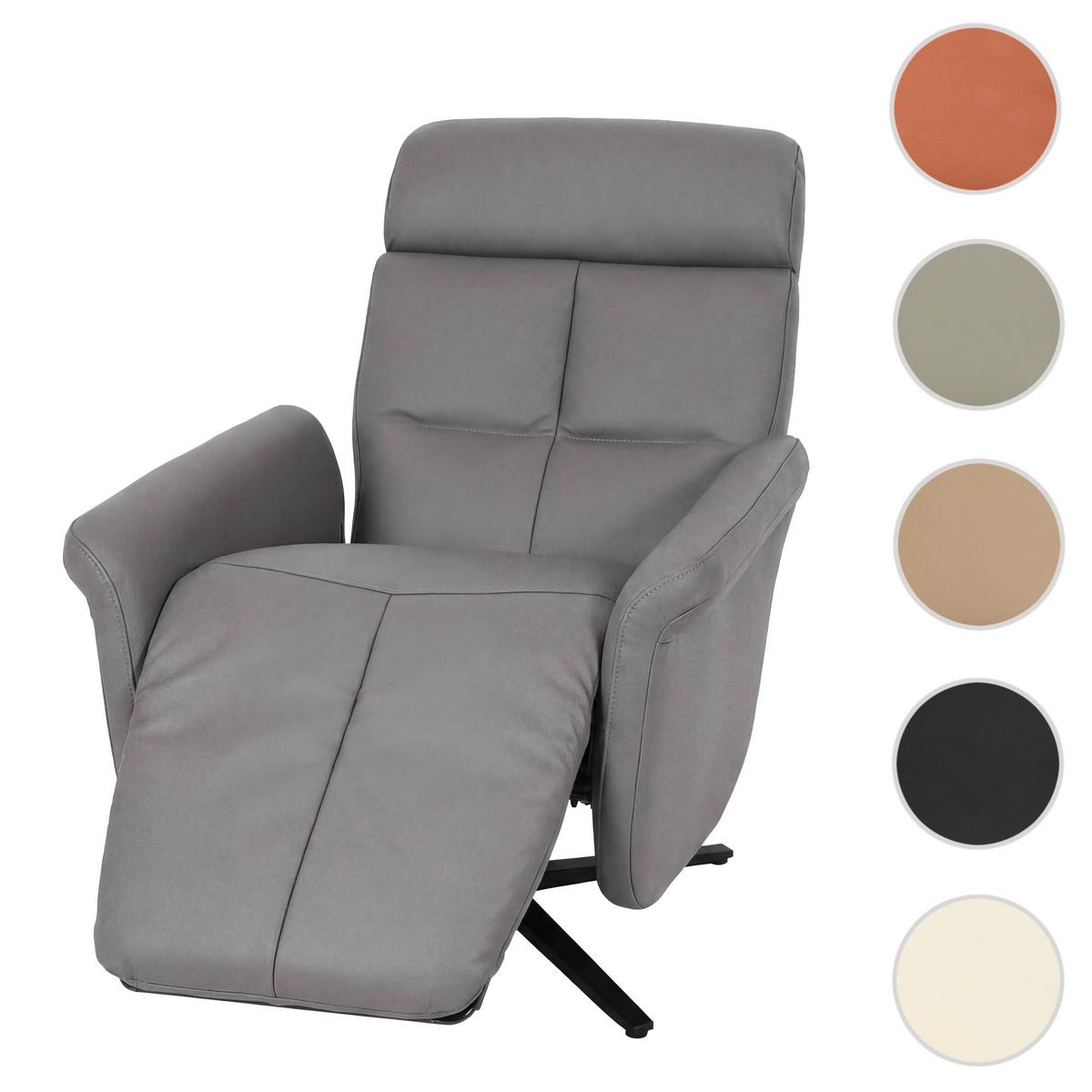 RELAXSESSEL Dunkelgrau - Dunkelgrau, Leder (76/110/153cm) - MCW