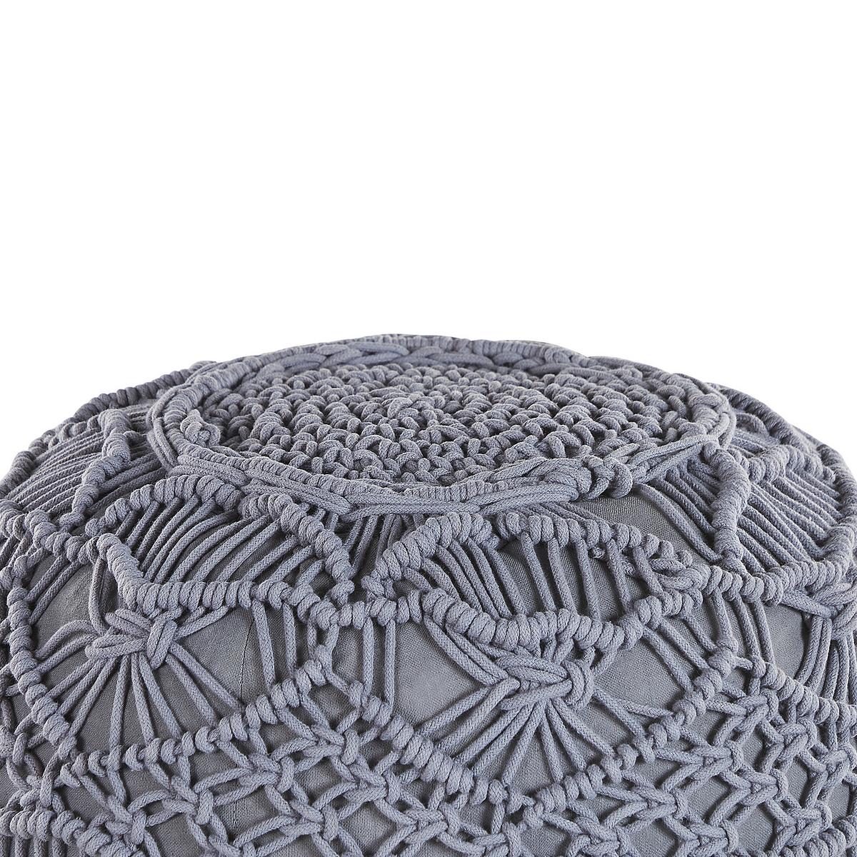 POUF Dunkel Grau 40/40/40 cm Kayseri - Grau, Naturmaterialien/Textil (40/40/40cm) - Beliani