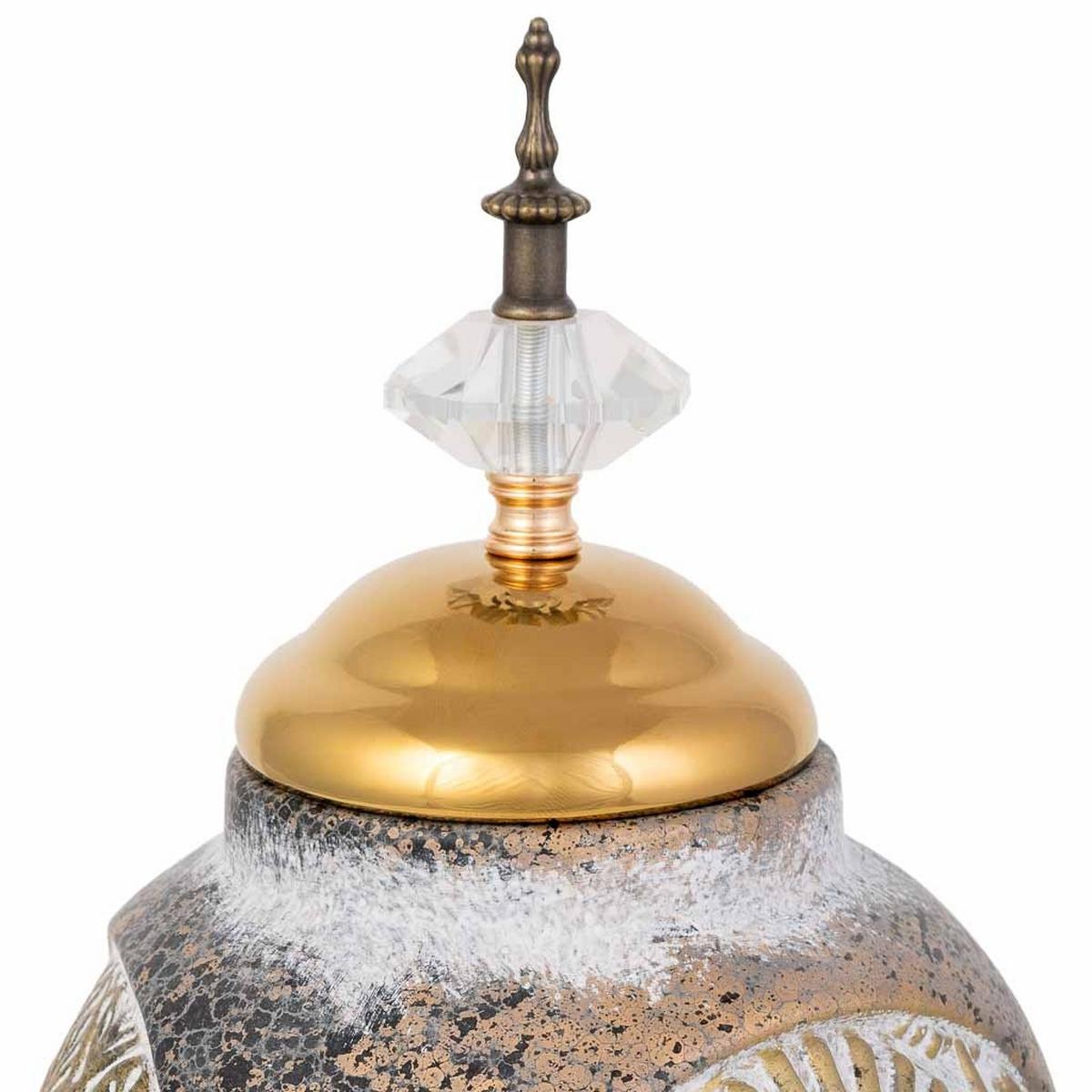 VASE aus Keramik, golden, 18x36cm - Goldfarben, Keramik (36cm) - Wanderlust