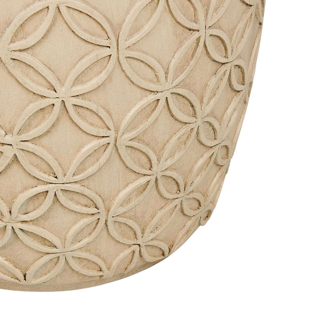 BEISTELLTISCH Beton hellbeige rund 33 cm Zogno - Beige, Stein (33/33/47cm) - Beliani