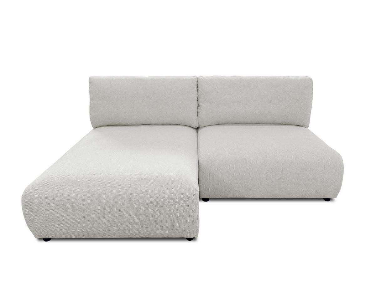 ECKSOFA Sora mit Schlaffunktion, Bettkasten und extra tiefer Komfortzone aus hochwertigem Hellgrau Strukturstoff - Hellgrau/Schwarz, Holz/Kunststoff (140/200cm) - S-Style