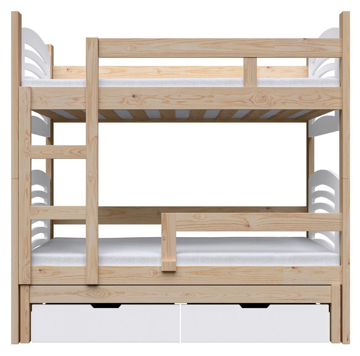ETAGENBETT FÜR 3 PERSONEN Cami 75x180 cm - Beige, Holz (75/180cm) - Selsey