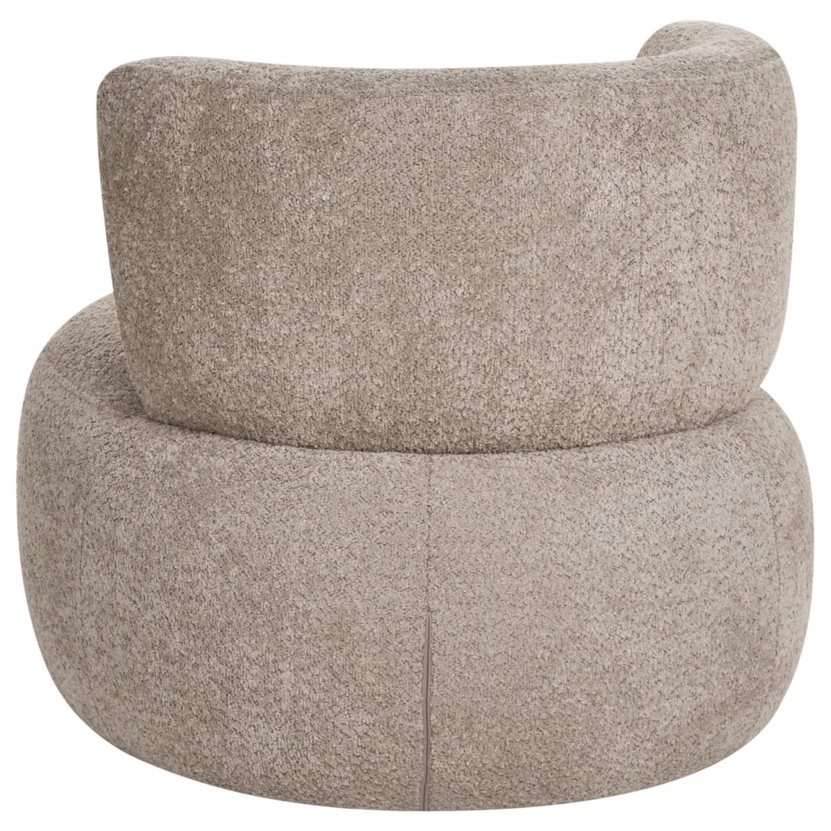 SESSEL Chenillegewebe Taupe Volda - Taupe, Textil (78/74/80cm) - Beliani