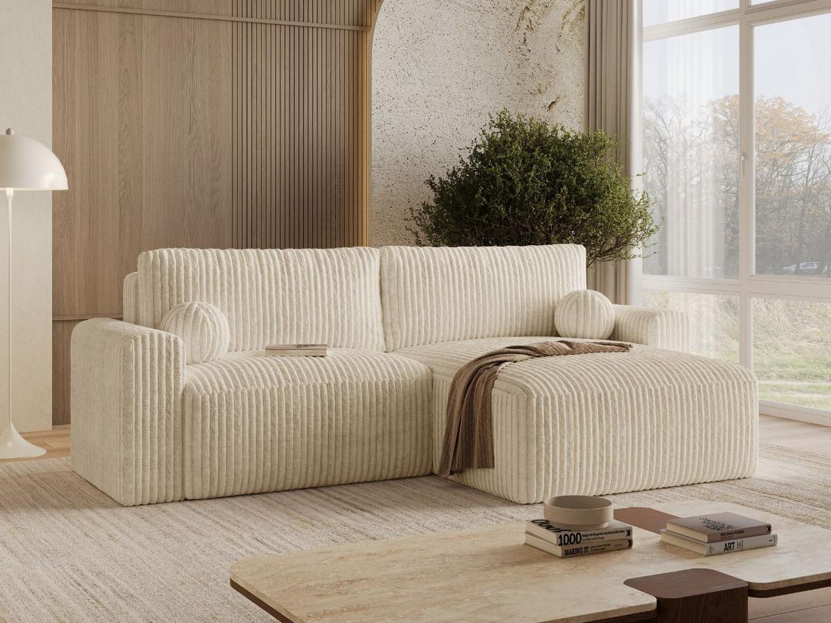 ECKSOFA Aurora Beige - Beige, Holz/Textil (259/145cm) - Graingold