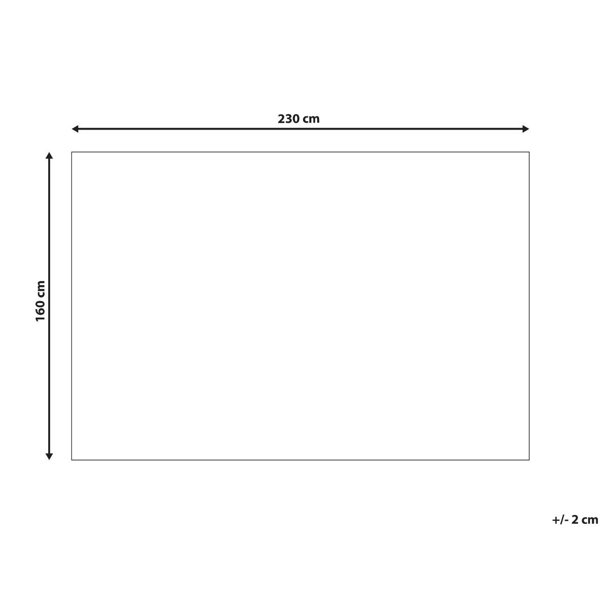 KURZFLOR-TEPPICH Erzin 230/160 cm - Weiß, Textil (160/230cm) - Beliani