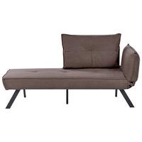 CHAISELONGUE-RECHTSSEITIGE Stoff Braun Rocamadour - Schwarz/Braun, Textil (150/83/72cm) - Beliani