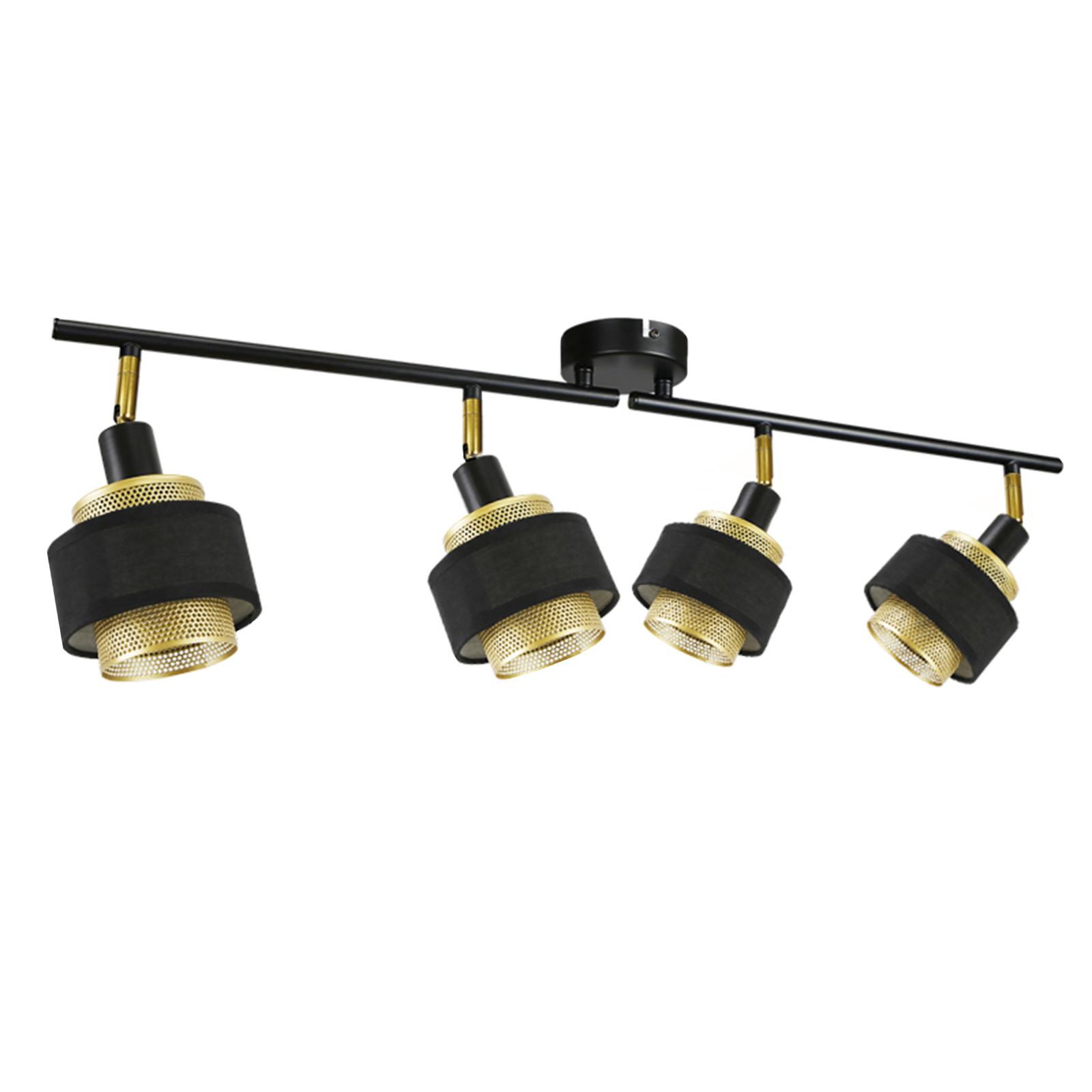 DECKENSTRAHLER Lisbeth 4-flammig 75/10/13 cm - Schwarz, Metall (75/10/13cm) - Nettlife