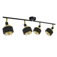 DECKENSTRAHLER Lisbeth 4-flammig 75/10/13 cm - Schwarz, Metall (75/10/13cm) - Nettlife