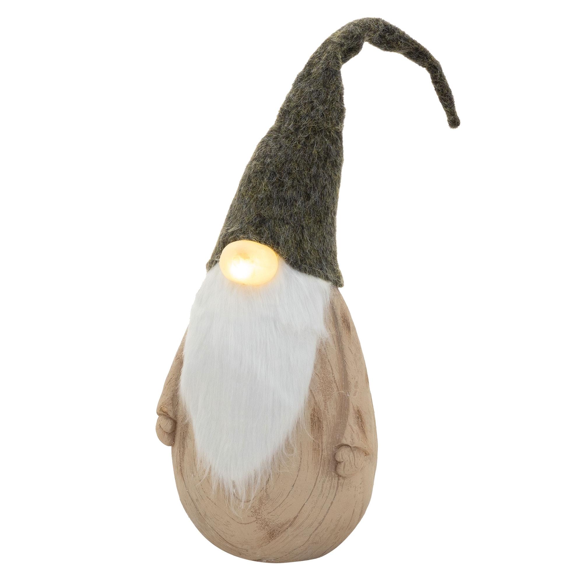 LED-WEIHNACHTSWICHTEL-FIGUR mit Leuchtender Nase Weihnachtsdeko Innen Batteriebetrieben Höhenverstellbar 66-88 cm - Multicolor, Stein (28/88/24cm) - ECD-Germany