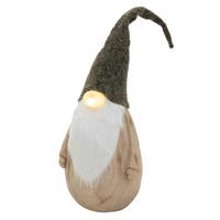 LED-WEIHNACHTSWICHTEL-FIGUR mit Leuchtender Nase Weihnachtsdeko Innen Batteriebetrieben Höhenverstellbar 66-88 cm - Multicolor, Stein (28/88/24cm) - ECD-Germany