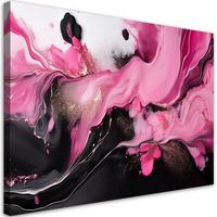 LEINWANDBILD Rosa abstraktes Loft 90x60cm - Pink, Textil (90/60cm) - Feeby