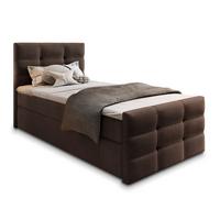 BOXBETT AMON 100 100x200 cm mit Matratze und Topper - Braun - Braun, Holz (100/200cm) - MASSENO