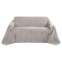 TAGESDECKE Romantica Wildleder Optik 210/280 cm Hellgrau - Hellgrau, Textil (210/280cm) - Beautissu 