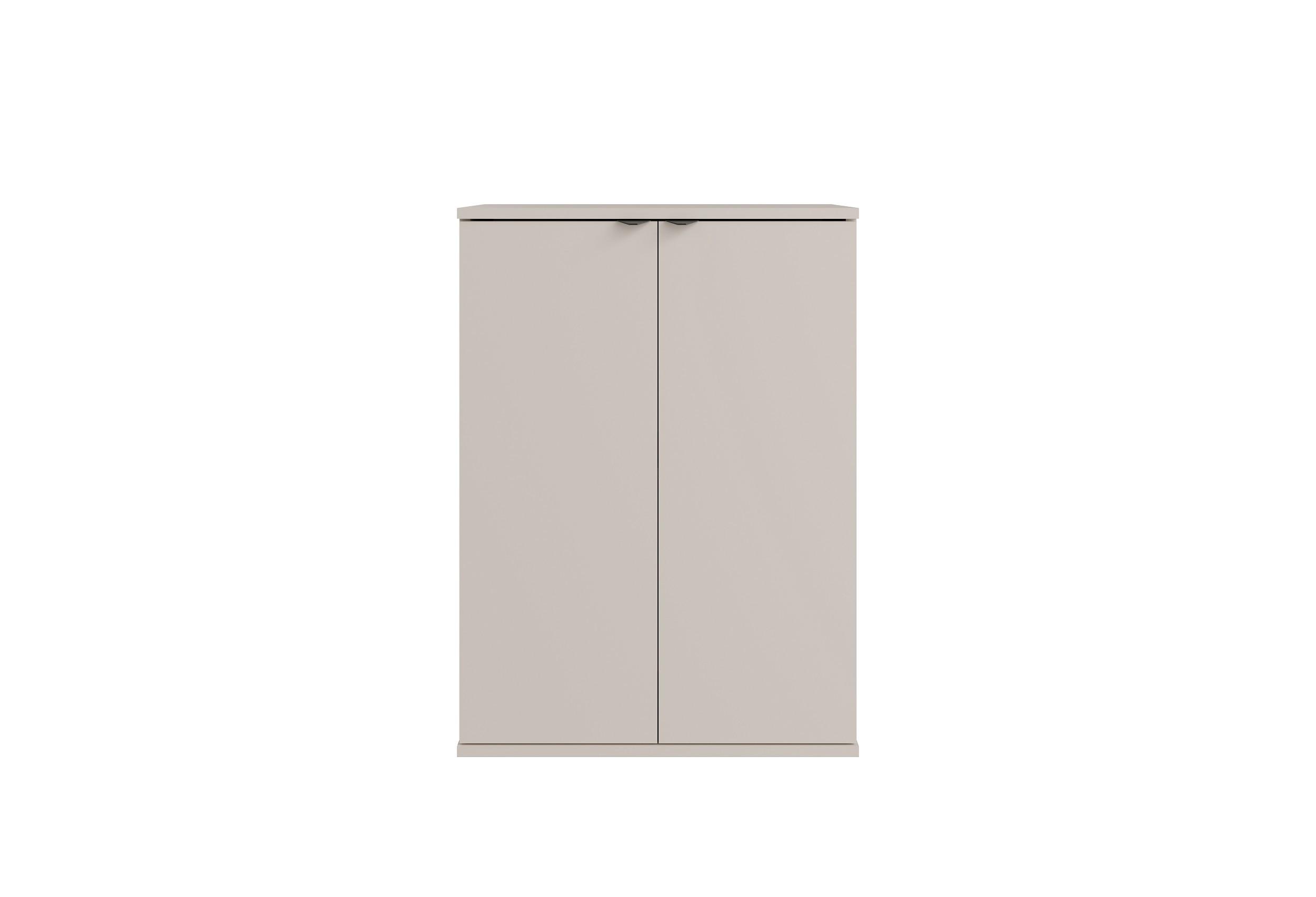 KOMMODE METRIX 60/82,5/35cm mit Schubladen 2 Türen Kaschmir - Kaschmir, Holzwerkstoff (60/82.5/35cm) - MASSENO
