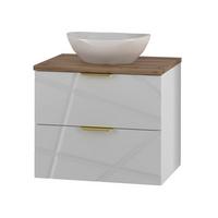 WASCHTISCH 60.6cm Aurora Weiß - Weiß, Holzwerkstoff (60.6/52.2/46.5cm) - Petits-meubles