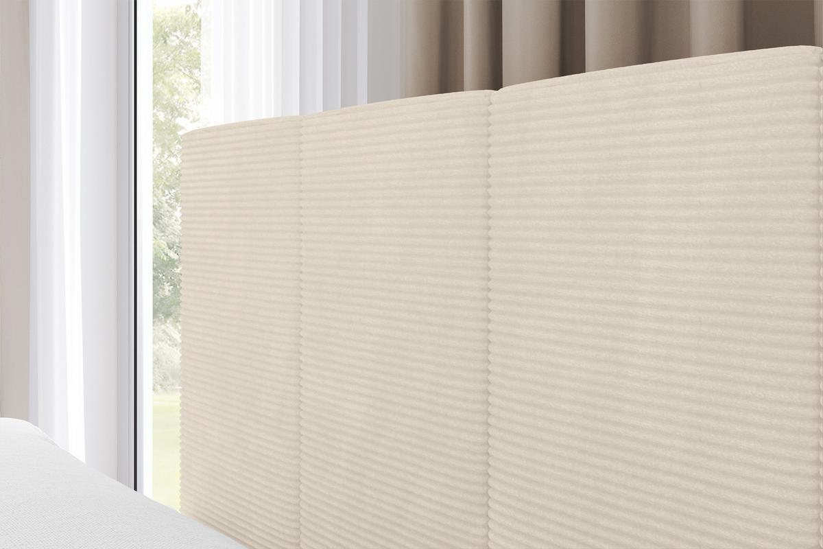 EINZELBETT Jugendbett mit Bettkasten Rechts, mit Matratze - LOVY 90x200 Beige - Sandfarben, Holzwerkstoff/Textil (90/200cm) - ALTDECOR