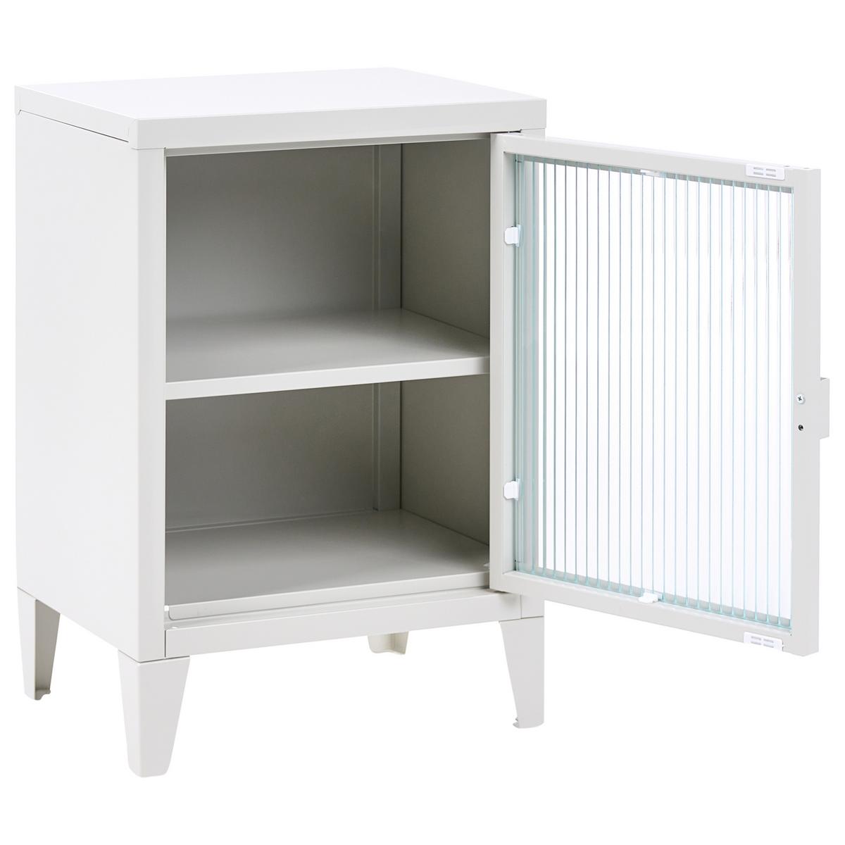 BÜROSCHRANK Metall Hellgrau Oreti - Hellgrau/Grau, Metall (40/57/30cm) - Beliani