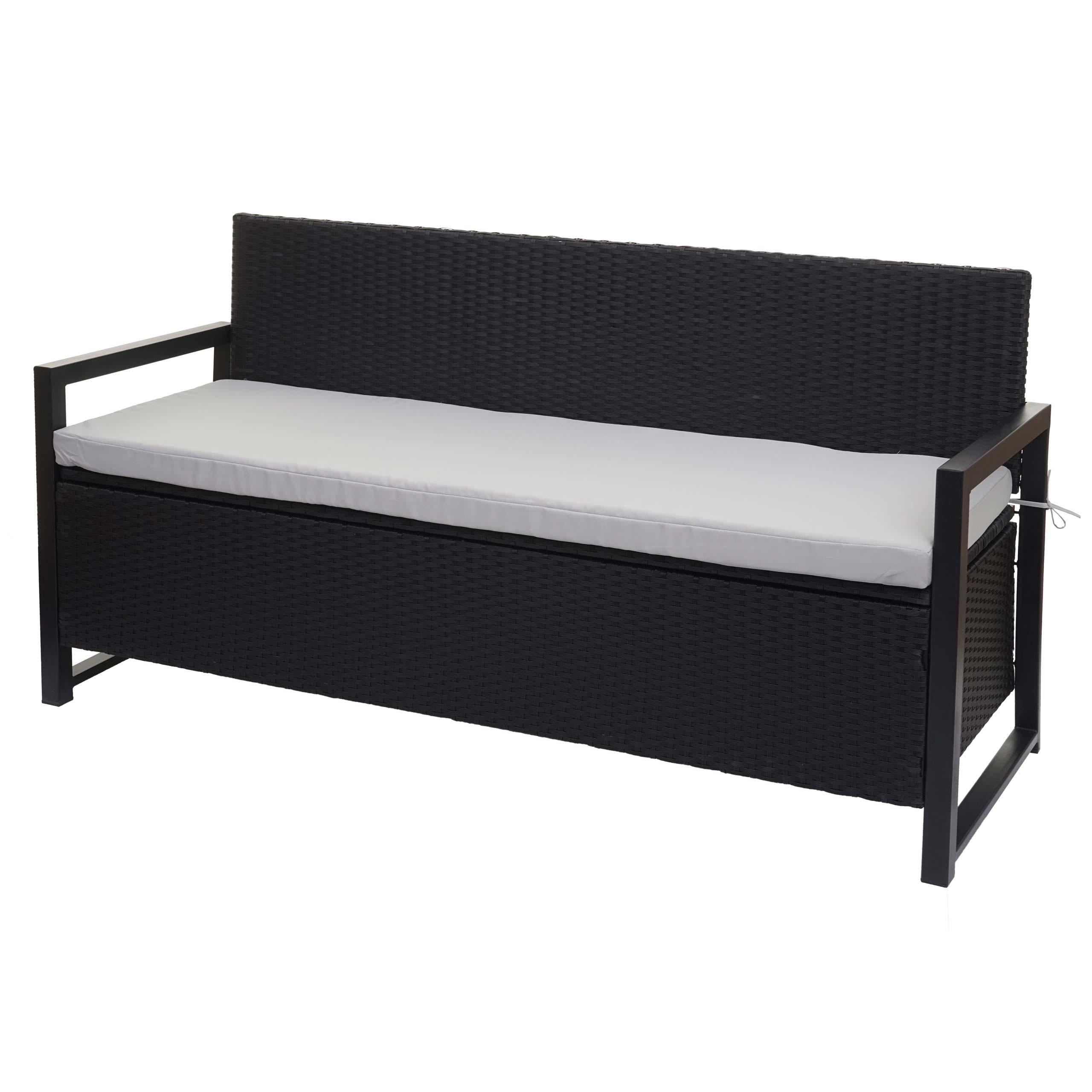 SITZBANK Anthrazit, Grau - Anthrazit/Grau, Kunststoff (164/87/57cm) - MCW