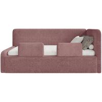 JUGENDBETT Fanko Samt Rosa 90x200 cm - Pink/Schwarz, Kunststoff/Textil (90/200cm) - Selsey