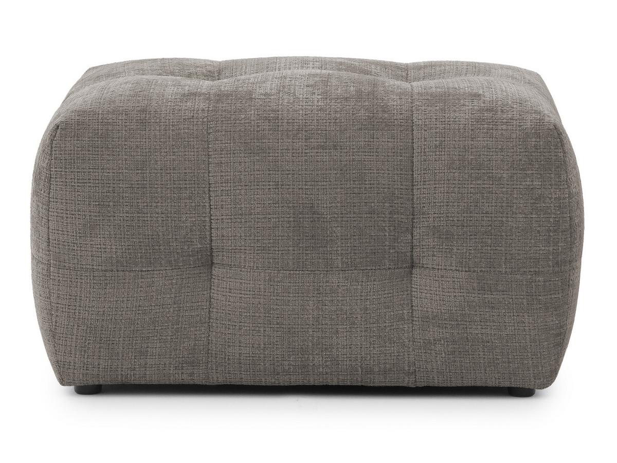 POLSTERHOCKER Kozy im Bumpy-Design aus weichem Taupe Chenille-Stoff - Taupe/Schwarz, Holz/Textil (87/46/68cm) - S-Style Möbel
