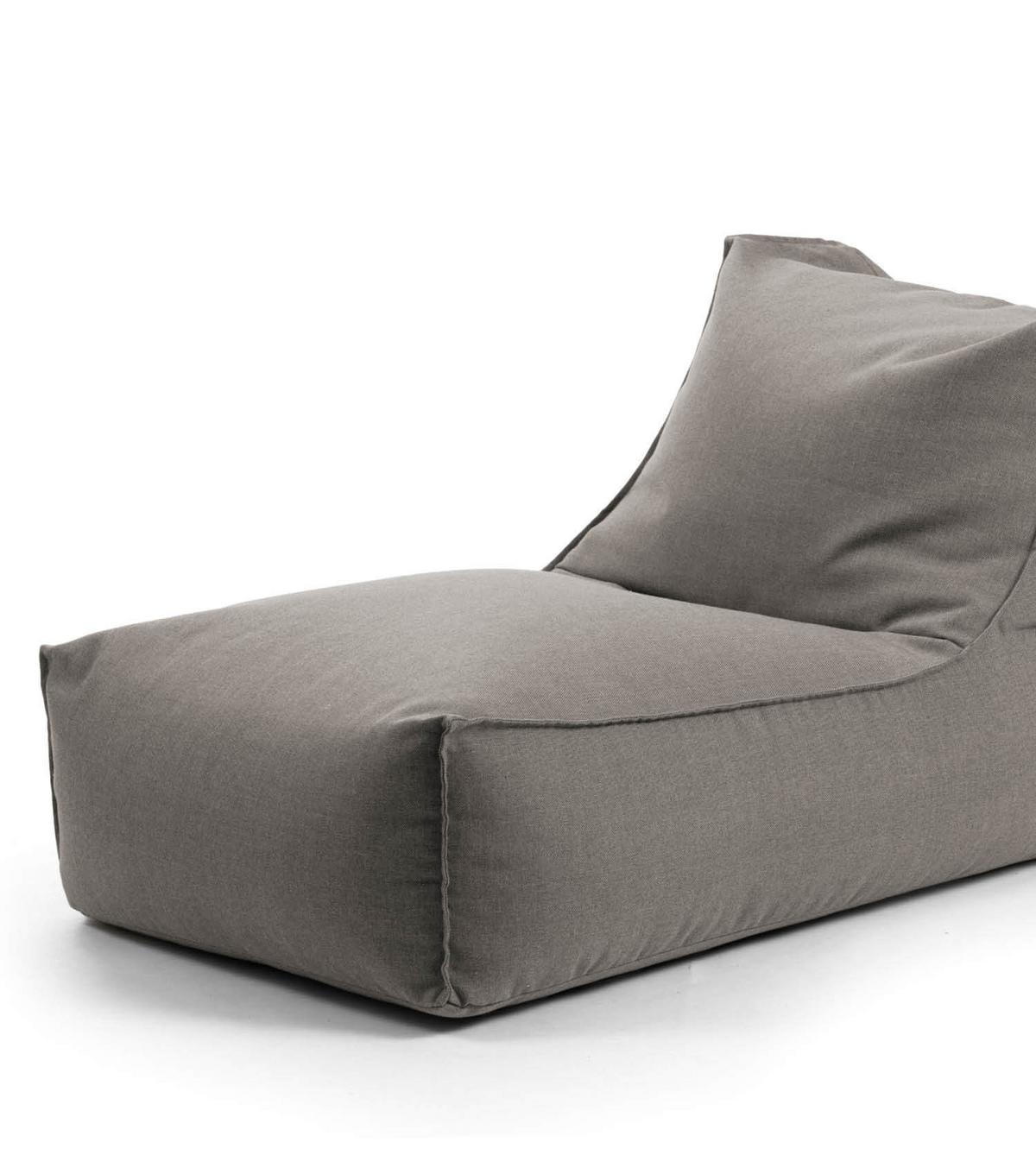 OUTDOOR SITZSACK und Hocker Der Sundowner - Dunkelgrau, Textil (60/65/95cm) - Mokebo