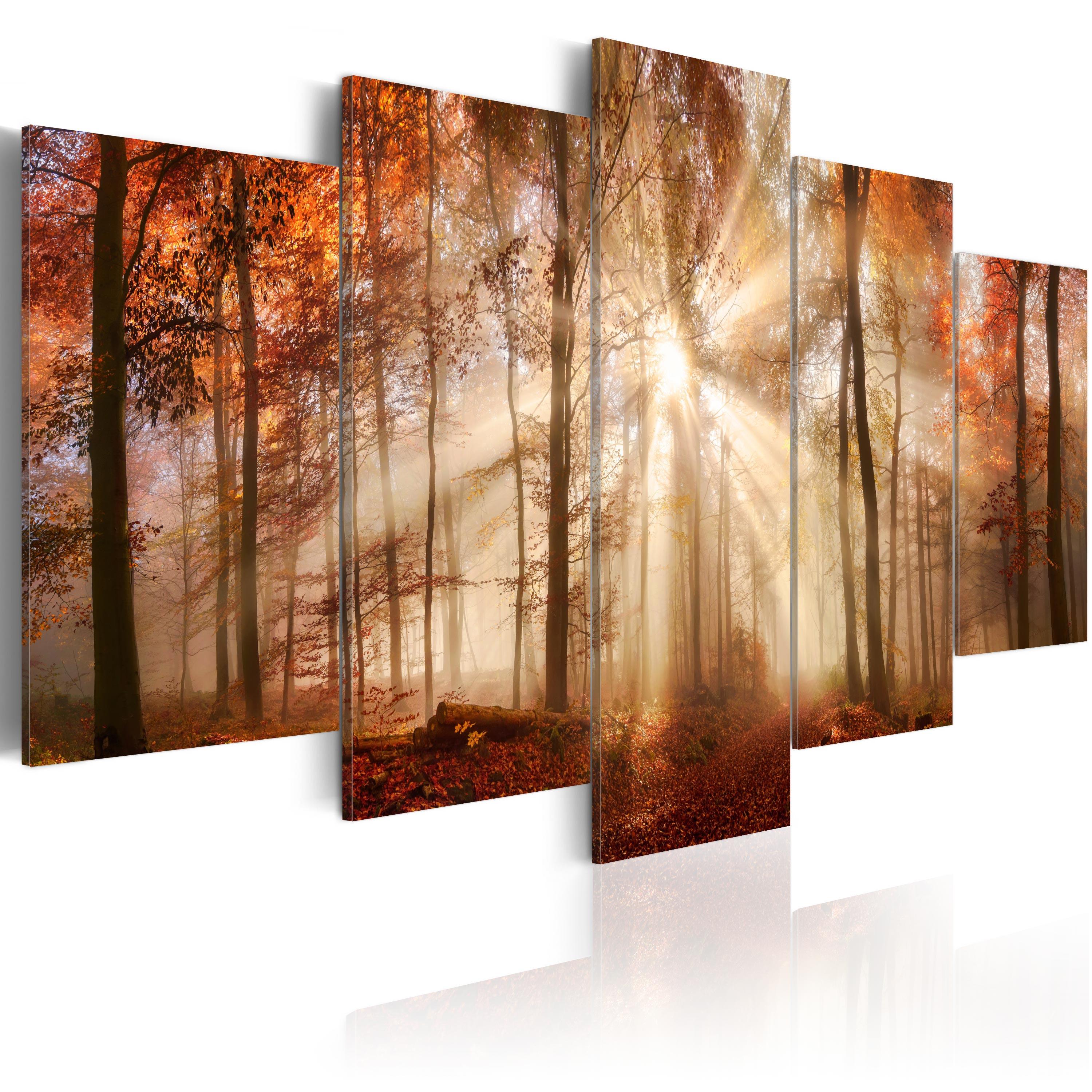 KUNSTDRUCK Braun 100/50 cm - Braun/Orange, Textil (100/50cm) - KUNSTLOFT