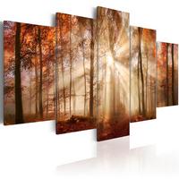 KUNSTDRUCK Orange 200/100 cm - Braun/Orange, Textil (200/100cm) - KUNSTLOFT